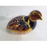 Royal Crown Derby - a Royal Crown Derby paperweight in the form of a Partridge issued in a limited