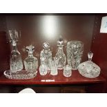 A quantity of crystal glass ware to include Waterford, Webb Corbett,