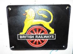 A cast iron wall plaque displaying Briti