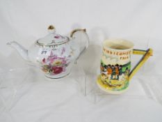 A ceramic tankard with wind-up musical m