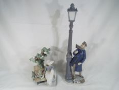 Lladro - a very large Lladro figurine entitled The Lamplighter model #5205,
