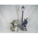 Lladro - a very large Lladro figurine entitled The Lamplighter model #5205,