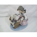 Lladro - A Lladro figurine # 5784, A Cradle of Kittens, stamped and impressed marks to the base,