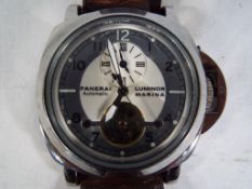 A gentleman's automatic wristwatch, Arabic numerals to the main dial,