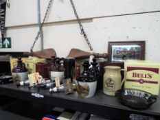 Breweriana - a lot of Whisky collectables to include ice buckets, empty Whisky jugs, optics,