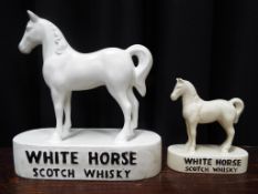 A White Horse Scotch Whisky ceramic advertising figurine of a horse approx 22cm (h)also included a