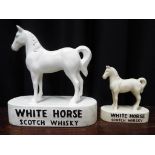 A White Horse Scotch Whisky ceramic advertising figurine of a horse approx 22cm (h)also included a