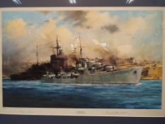 After Robert Taylor - a limited edition print by Robert Taylor entitled H.M.S. Kelly No.