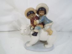 Lladro - A Lladro figurine # 2270 Eskimo Riders in gres finish,