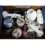 A good mixed lot to include a quantity of glassware, ceramics comprising Poole Pottery, Sadler's,