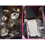 A good mixed lot to include a quantity of ceramics, wooden trinket boxes, plated ware,