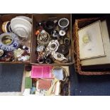 A good mixed lot to include a quantity of ceramics, plated ware,