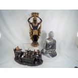 Nemesis - a Nemesis figurine depicting two knights playing chess, item number NEM2283,