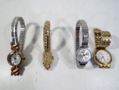 Four lady's wristwatches to include a Crescent, Sekonda, Accurist and similar.