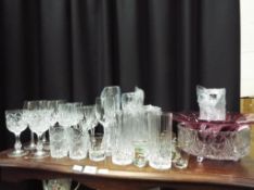 A good collection of good quality drinking glasses predominantly by Royal Doulton also included in