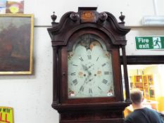 An imposing late 18th century mahogany cased, 8-day weight driven longcase clock,