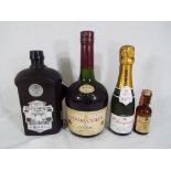 A bottle of Courvoisier, 3 Star Luxe cognac 40% ABV 680ml, high shoulder level,
