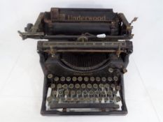 A vintage American typewriter by Underwood This lot MUST be paid for and collected,