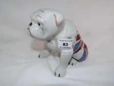 Lorna Bailey - a Lorna Bailey bulldog figurine with Union Jack detailing, approximate height 15 cm.