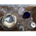 Lot to include a quantity of glass ware comprising decanters, glasses,
