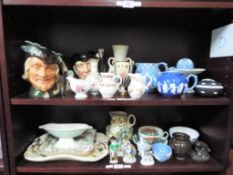 A mixed lot of good quality ceramics to include Wedgwood Jasper ware, Royal Worcester,