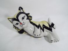 Lorna Bailey - a Lorna Bailey posing cat figurine entitled Flora.