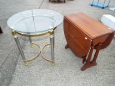 A drop leaf occasional table,