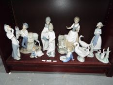 Nine Nao by Lladro figurines, various sizes,