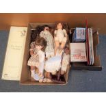 7 porcelain dolls to include the House of Valentina and similar, Wembley board game,