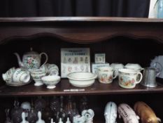 Sixteen pieces of Foley Ming Rose china to include cups, saucers, milk jug and sugar bowl,