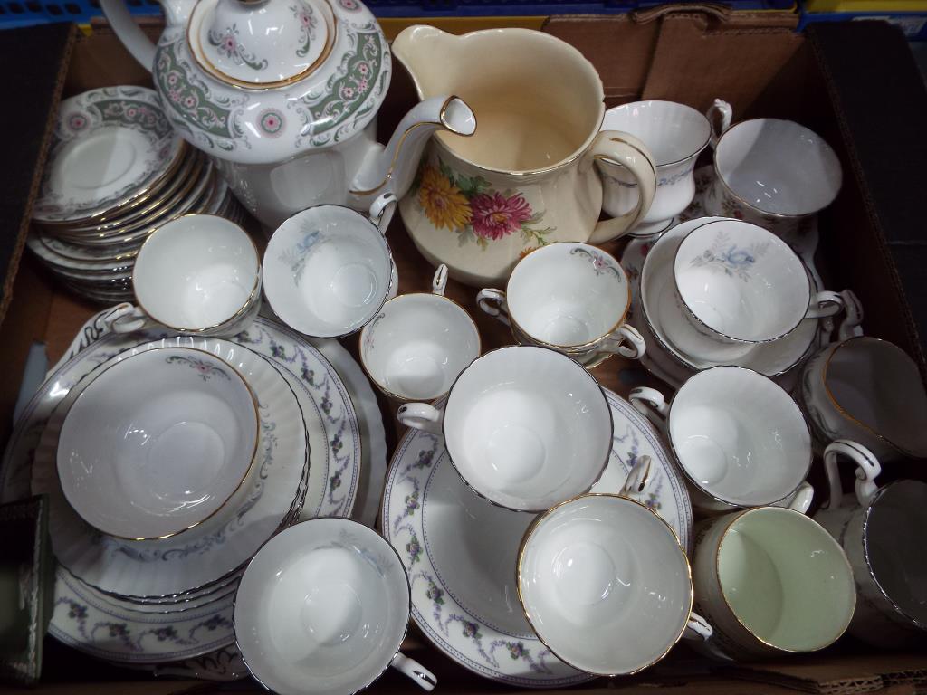 A good mixed lot of ceramic tea ware to include Paragon, Royal Albert,