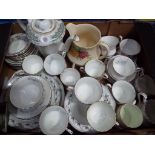 A good mixed lot of ceramic tea ware to include Paragon, Royal Albert,