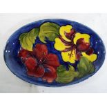 Moorcroft pottery - A small oval tray by