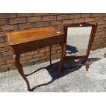 A mahogany swing dressing mirror and an