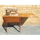 A mahogany cabinet containing a vintage