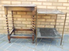 A good quality occasional table with bar
