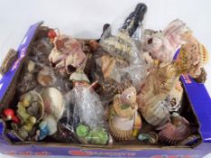 Sea shell dolls - A quantity of sea shel