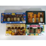 Four presentation sets containing miniature / taster bottles of whisky to include a Glenmorangie