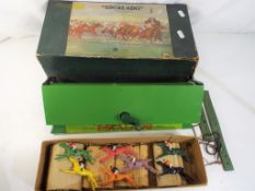 Chad Valley - Escalado Horse Racing Game with seven horses in original box,