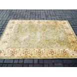 An Opulence 100% viscose fabric carpet / rug with a traditional floral design made in Egypt,