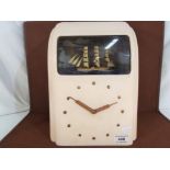 A Vitascope Industries Ltd bakelite cased electric ship automaton clock,