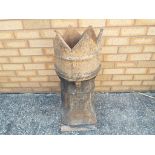 A crown topped chimney pot (see also lots 151 and 153) This lot MUST be paid for and collected,