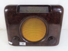 A vintage Bush bakelite cased radio type DAC90A, serial No. 73/113866.
