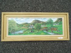 D J Kewley (b 1938 - ) - an oil on board entitled 'In Green Pastures' signed lower right,