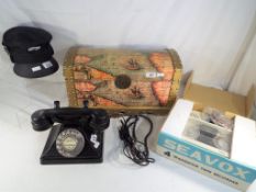A mixed lot of predominantly vintage collectables to include a Bakelite telephone,