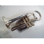A cased Boosey & Hawkes plated Imperial Cornet, serial no.