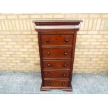 A mahogany six drawer tallboy 127 cm x 66 cm x 48 cm.