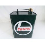 A green Castrol petrol can.