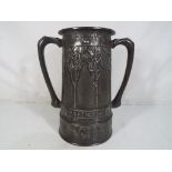 A David Veazey for Liberty & Co Art Nouveau, Tudric pewter twin handled tankard ca.