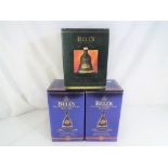 Bell's Old Scotch Whisky - three decanters, Christmas decanter and 2 x Golden Jubilee decanter,